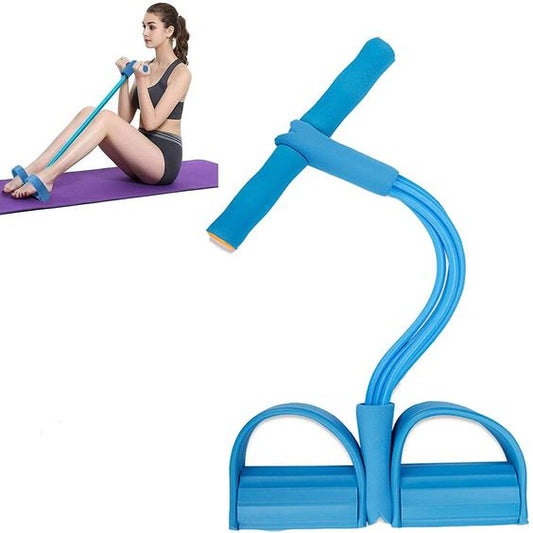 Foot Pedal Resistance Band Elastic Sit-up Pull Rope Yoga Fitness Gym – Elastic Pull Ropes Tummy Trimmer (random Colors)